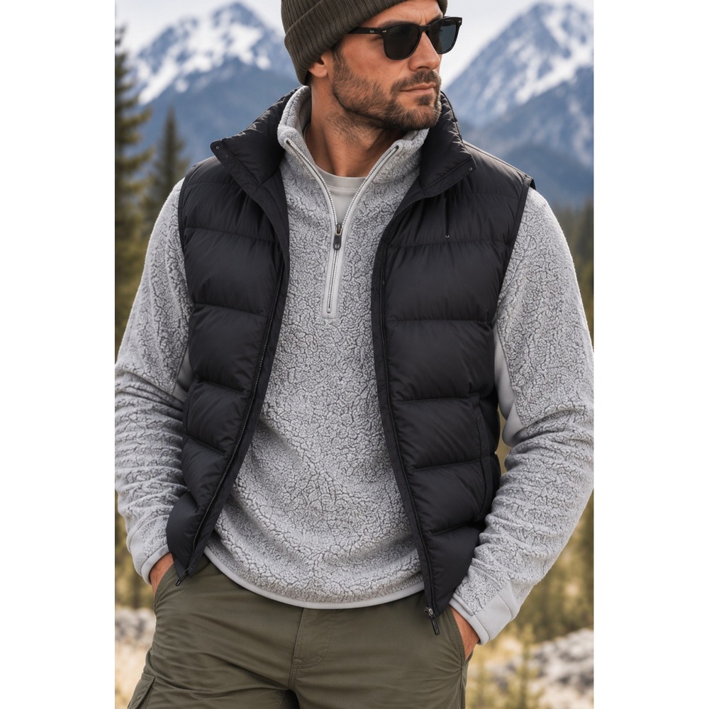 Lululemon Tundra Trek Half Zip Pullover Grey Wool Silk Blend Sherpa Mens L